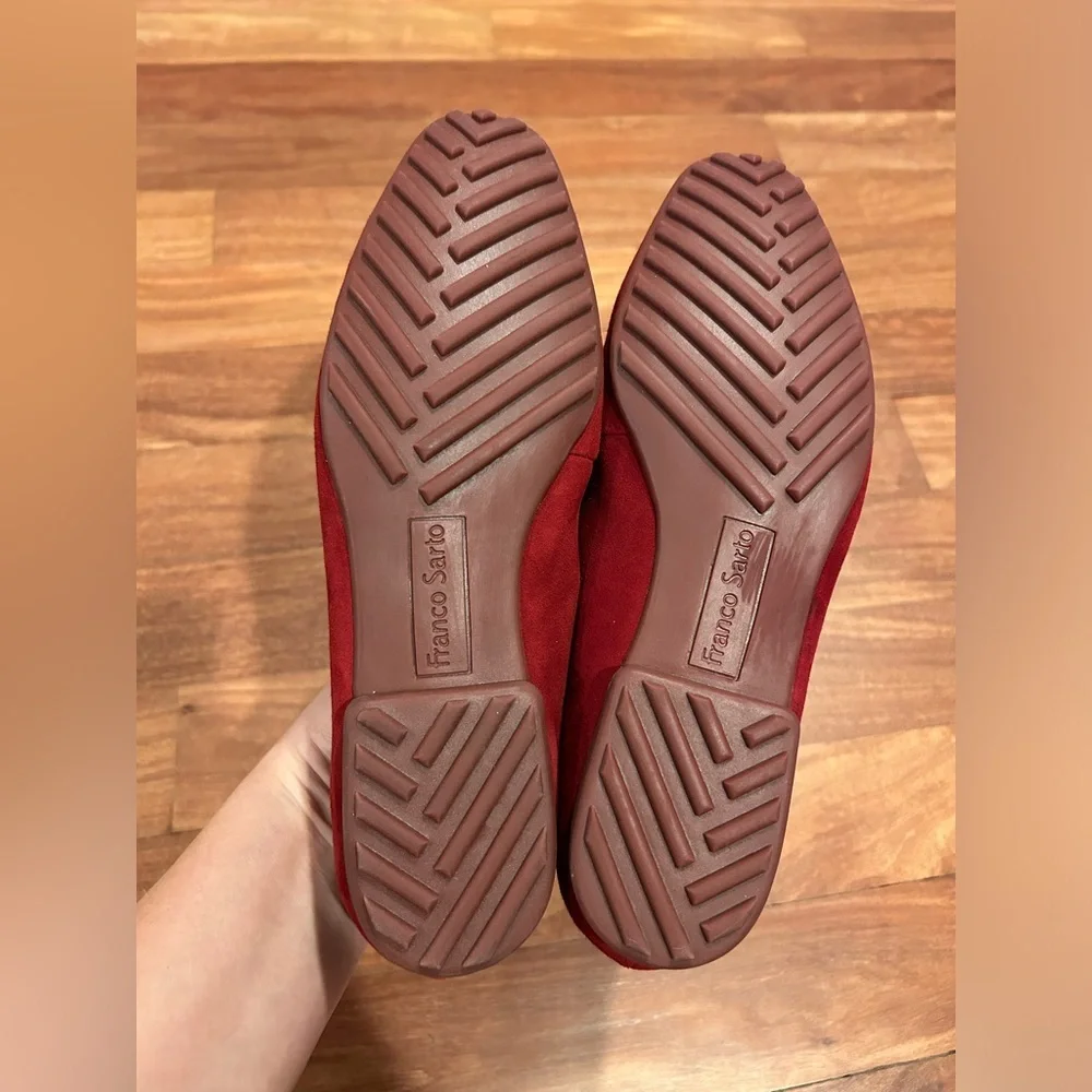 FRANCO SARTO Petola Loafers Women's Shoes In Deep Red Size 8 NWOB